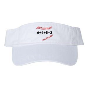 6+4+3=2 Funny Baseball Double Play Valucap Bio-Washed Visor