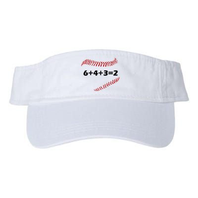 6+4+3=2 Funny Baseball Double Play Valucap Bio-Washed Visor