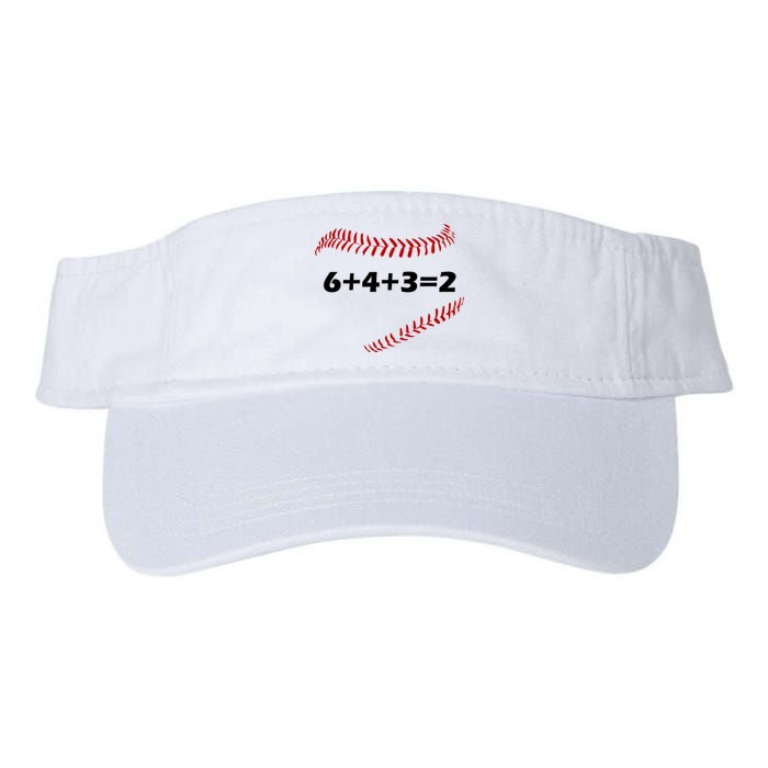 6+4+3=2 Funny Baseball Double Play Valucap Bio-Washed Visor