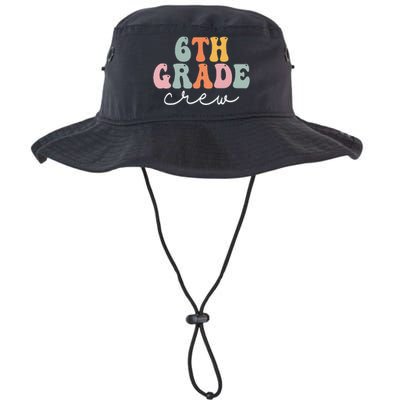 6th Grade Crew Retro Groovy Women Happy First Day Of School Legacy Cool Fit Booney Bucket Hat