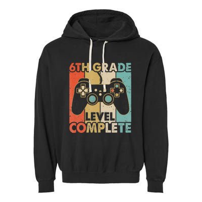 6Th Grade Graduation Level Complete Video Games Garment-Dyed Fleece Hoodie