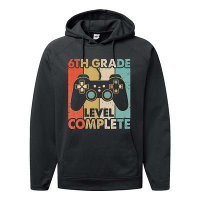 6Th Grade Graduation Level Complete Video Games Performance Fleece Hoodie