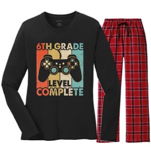 6Th Grade Graduation Level Complete Video Games Women's Long Sleeve Flannel Pajama Set 