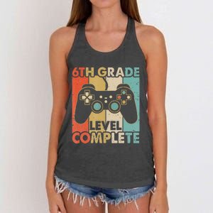 6Th Grade Graduation Level Complete Video Games Women's Knotted Racerback Tank