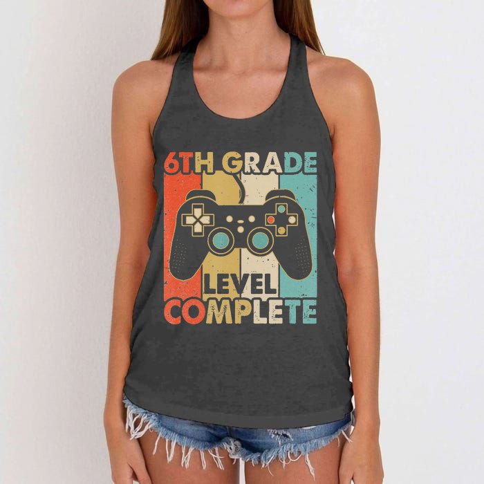 6Th Grade Graduation Level Complete Video Games Women's Knotted Racerback Tank