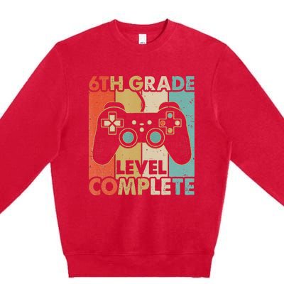 6Th Grade Graduation Level Complete Video Games Premium Crewneck Sweatshirt