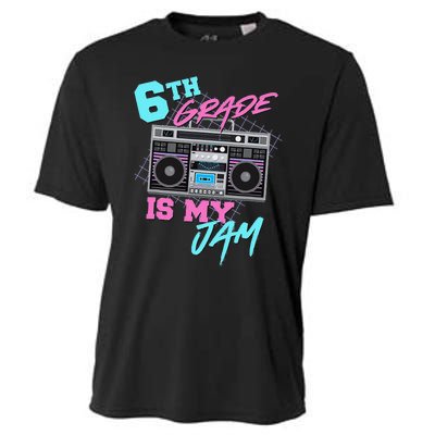 6th Grade Is My Jam Vintage 80s Boombox Last Day Of School Cooling Performance Crew T-Shirt