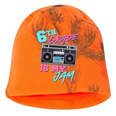 6th Grade Is My Jam Vintage 80s Boombox Last Day Of School Kati - Camo Knit Beanie