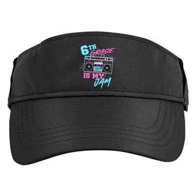 6th Grade Is My Jam Vintage 80s Boombox Teacher Student Adult Drive Performance Visor