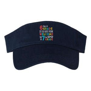 6th Grade Is So Last Year Welcome To 7th Grade Teachers Gift Valucap Bio-Washed Visor