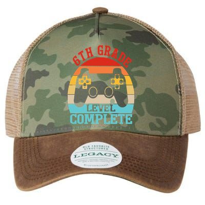 6th Grade Level Complete Last Day Of School Graduation Legacy Tie Dye Trucker Hat