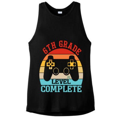6th Grade Level Complete Last Day Of School Graduation Ladies PosiCharge Tri-Blend Wicking Tank