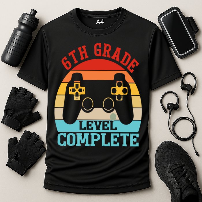6th Grade Level Complete Last Day Of School Graduation Cooling Performance Crew T-Shirt