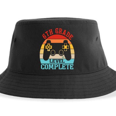 6th Grade Level Complete Last Day Of School Graduation Sustainable Bucket Hat