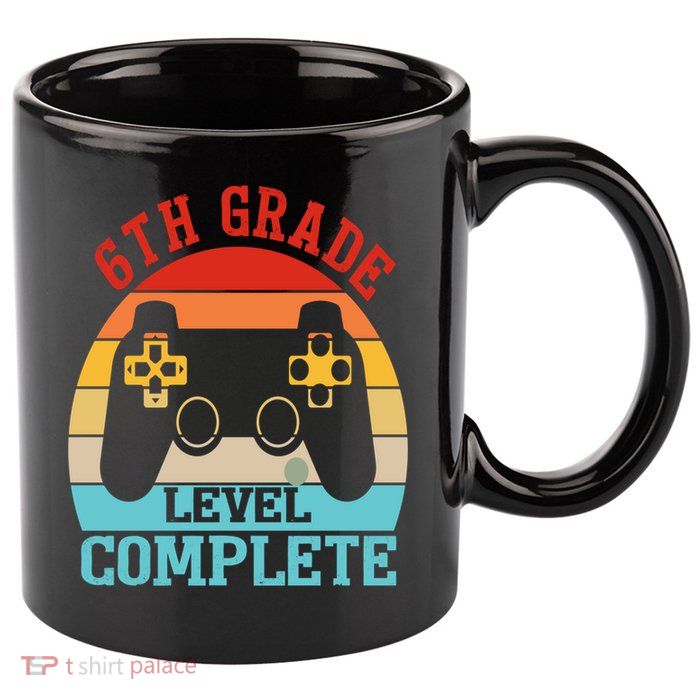 6th Grade Level Complete Last Day Of School Graduation 11oz C Handle Ceramic Mug