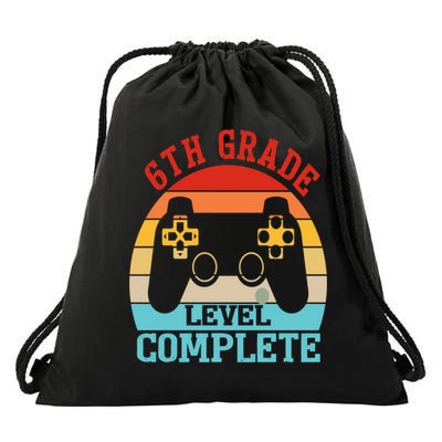 6th Grade Level Complete Last Day Of School Graduation Drawstring Bag