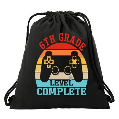 6th Grade Level Complete Last Day Of School Graduation Drawstring Bag