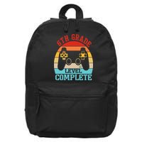 6th Grade Level Complete Last Day Of School Graduation 16 in Basic Backpack