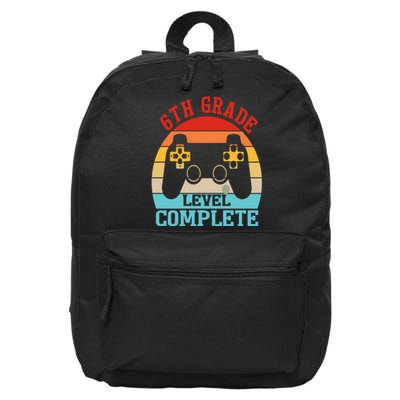 6th Grade Level Complete Last Day Of School Graduation 16 in Basic Backpack