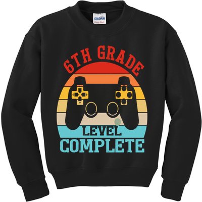 6th Grade Level Complete Last Day Of School Graduation Kids Sweatshirt