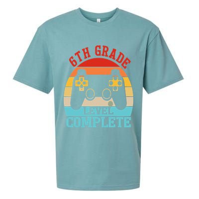 6th Grade Level Complete Last Day Of School Graduation Sueded Cloud Jersey T-Shirt
