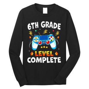 6Th Grade Level Complete School Graduation Video Gamer Long Sleeve Shirt