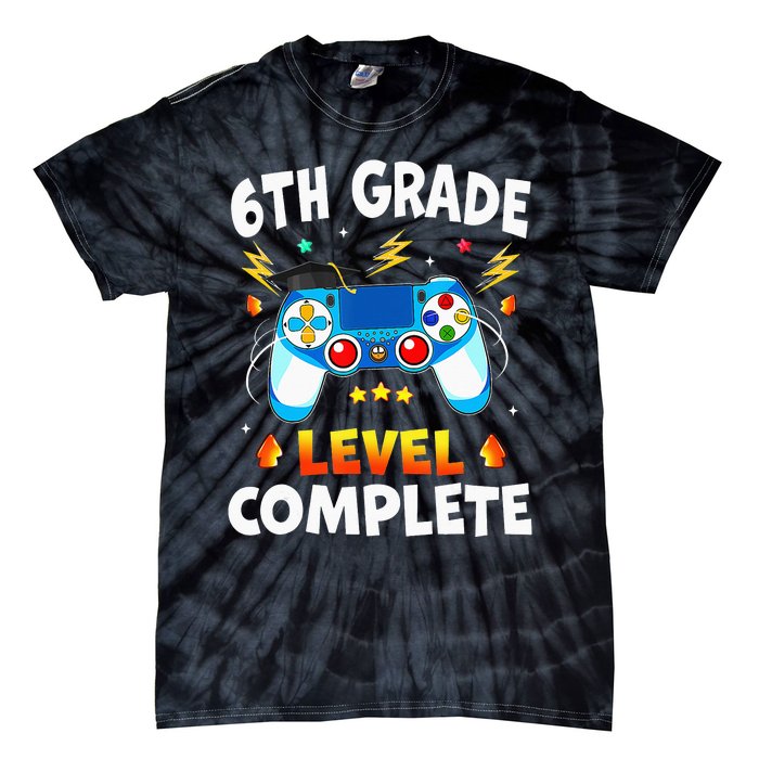 6Th Grade Level Complete School Graduation Video Gamer Tie-Dye T-Shirt