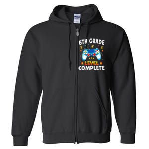 6Th Grade Level Complete School Graduation Video Gamer Full Zip Hoodie