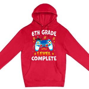 6Th Grade Level Complete School Graduation Video Gamer Premium Pullover Hoodie