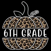 6th Grade Leopard Pumpkin 7-Panel Snapback Hat