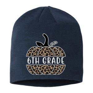 6th Grade Leopard Pumpkin Sustainable Beanie