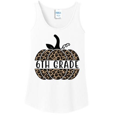 6th Grade Leopard Pumpkin Ladies Essential Tank