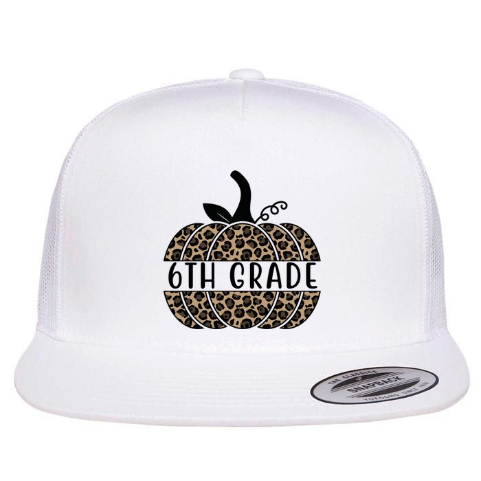 6th Grade Leopard Pumpkin Flatbill Hat