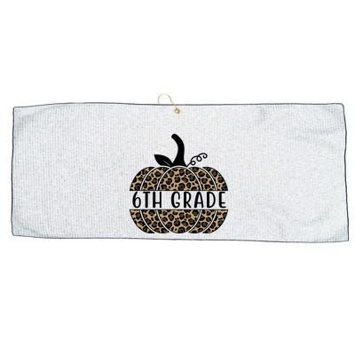 6th Grade Leopard Pumpkin Large Microfiber Waffle Golf Towel