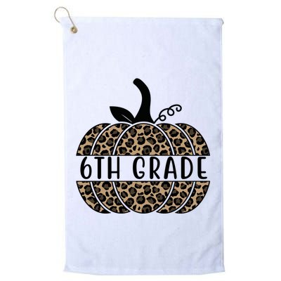 6th Grade Leopard Pumpkin Golf Towel