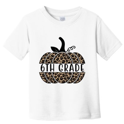 6th Grade Leopard Pumpkin Toddler T-Shirt