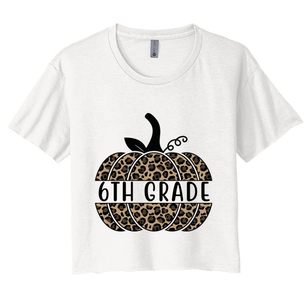 6th Grade Leopard Pumpkin Crop Top