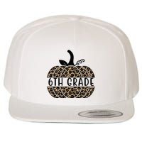 6th Grade Leopard Pumpkin Wool Snapback Cap