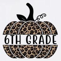 6th Grade Leopard Pumpkin Wool Snapback Cap