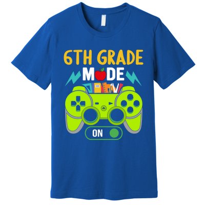 6Th Grade Mode On Gamer Back To School First Days Funny Gift Premium T-Shirt