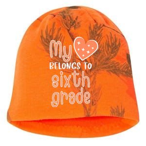 6th Grade My Belongs To Sixth Grade Teacher Back To School Teacher Gift Kati - Camo Knit Beanie