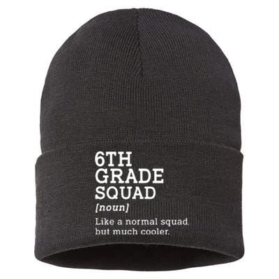 6th Grade Squad Back To School Gift Teacher Sixth Grade Team Gift Sustainable Knit Beanie