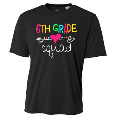 6th Grade Squad Sixth Teacher Student Team Back To School Gift Cooling Performance Crew T-Shirt