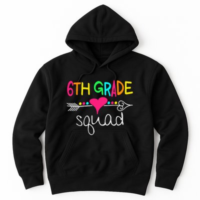 6th Grade Squad Sixth Teacher Student Team Back To School Gift Hoodie