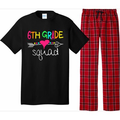 6th Grade Squad Sixth Teacher Student Team Back To School Gift Pajama Set