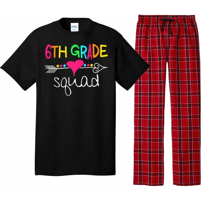 6th Grade Squad Sixth Teacher Student Team Back To School Gift Pajama Set