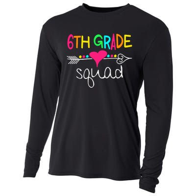 6th Grade Squad Sixth Teacher Student Team Back To School Gift Cooling Performance Long Sleeve Crew