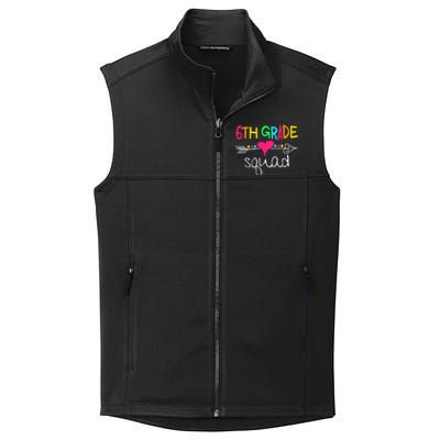 6th Grade Squad Sixth Teacher Student Team Back To School Gift Collective Smooth Fleece Vest