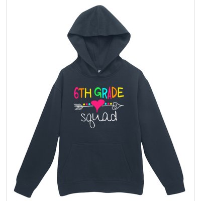 6th Grade Squad Sixth Teacher Student Team Back To School Gift Urban Pullover Hoodie