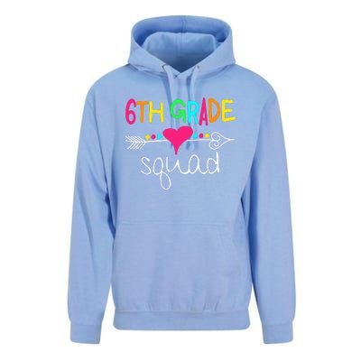 6th Grade Squad Sixth Teacher Student Team Back To School Gift Unisex Surf Hoodie